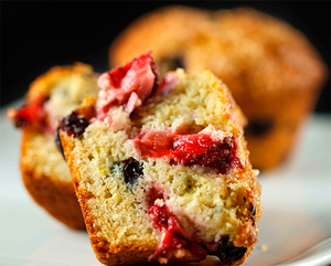 Muffin de goji y arándanos