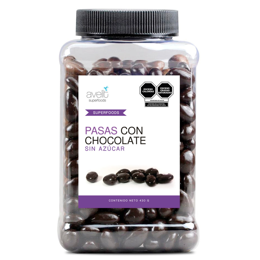 Pasas chocolate sin azúcar 430g