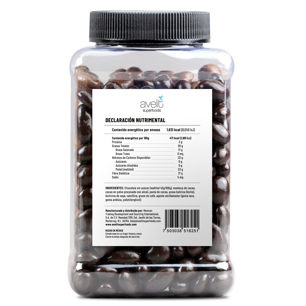 Café con chocolate sin azúcar 410g