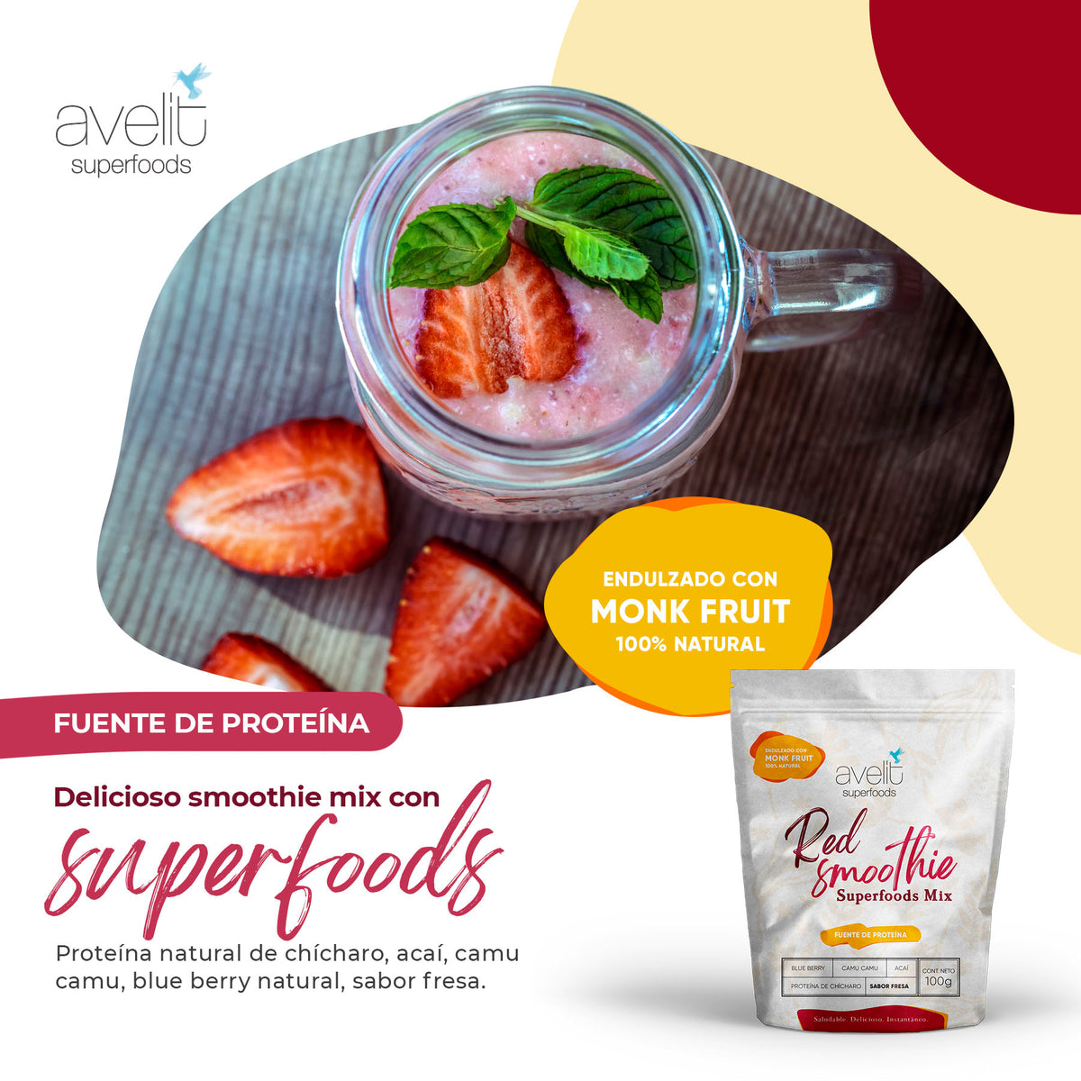 Red Smoothie Superfoods Mix Avelit Superfoods MX